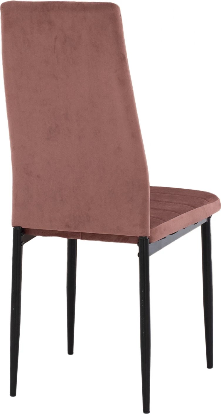 Karrige metalike FH0037.32, kadife rozë e zbehtë, me kornizë metalike, set prej 4 copash