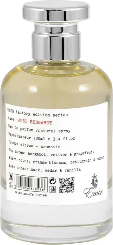 Eau de Parfum Emir Just Bergamot Factory Edition 100ml