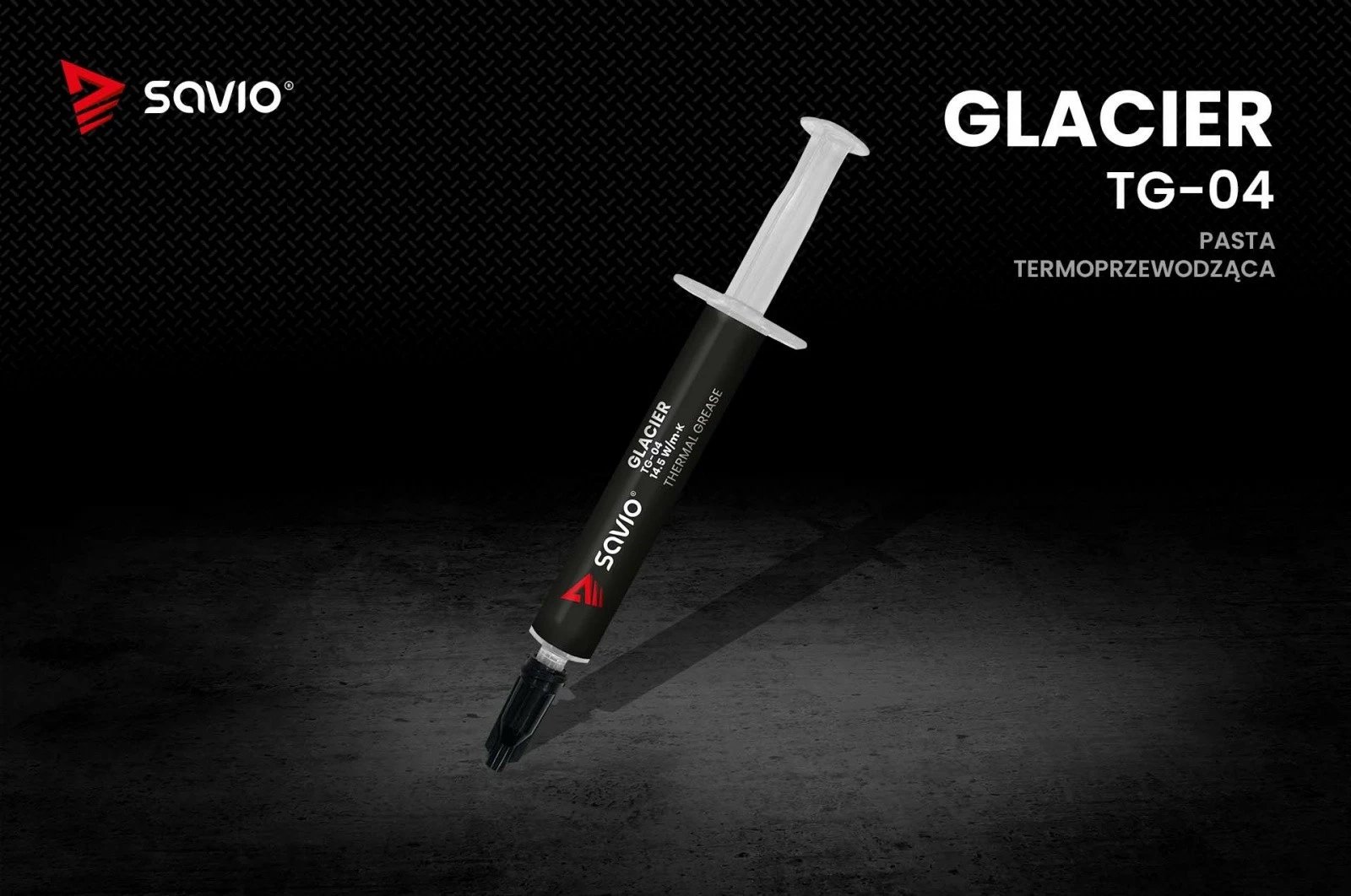 Pasta termike Savio GLACIER TG-04, 2g, 14.5W/mK, Gri