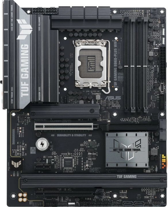 Pllakë amë Asus TUF GAMING B860-PLUS WIFI, LGA1851, DDR5, ATX, me WiFi, e zezë