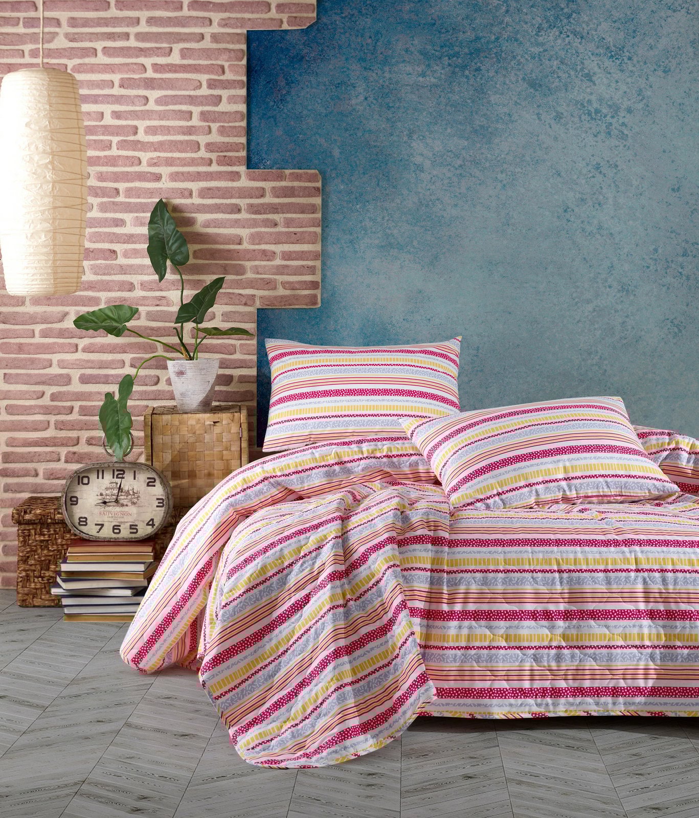 Përparëse e madhe e qepur, shumëngjyrëshe, L'Essentiel Linge de Maison, Iva, 250x200cm