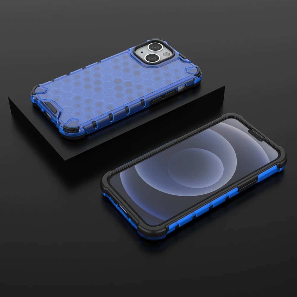 Mbështjellës Hurtel Honeycomb Case për iPhone 13 mini, i zi