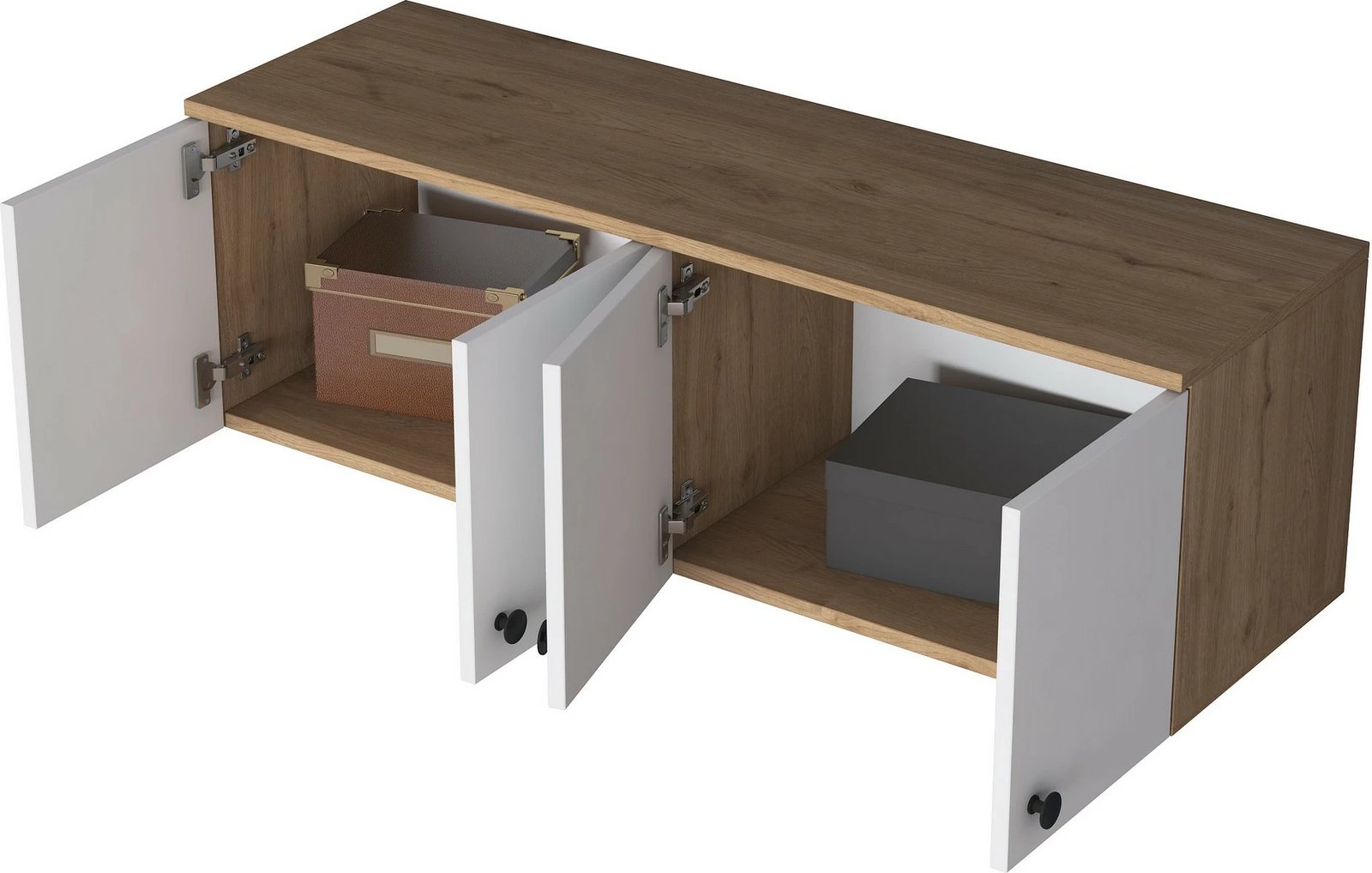 Dollap muri Skye Decor, ngjyrë arre dhe e bardhë, EA143 - 3821