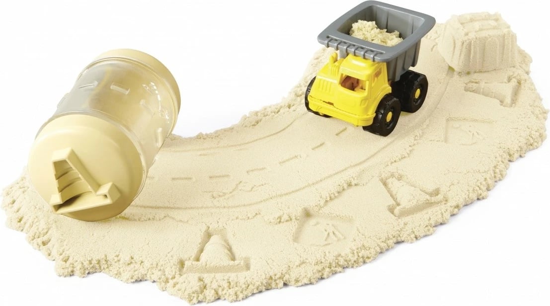 Set lodrash me rërë kinetike MGA Wonder Factory Never Dry Sand Trucks, Dumper Truck, plastikë
