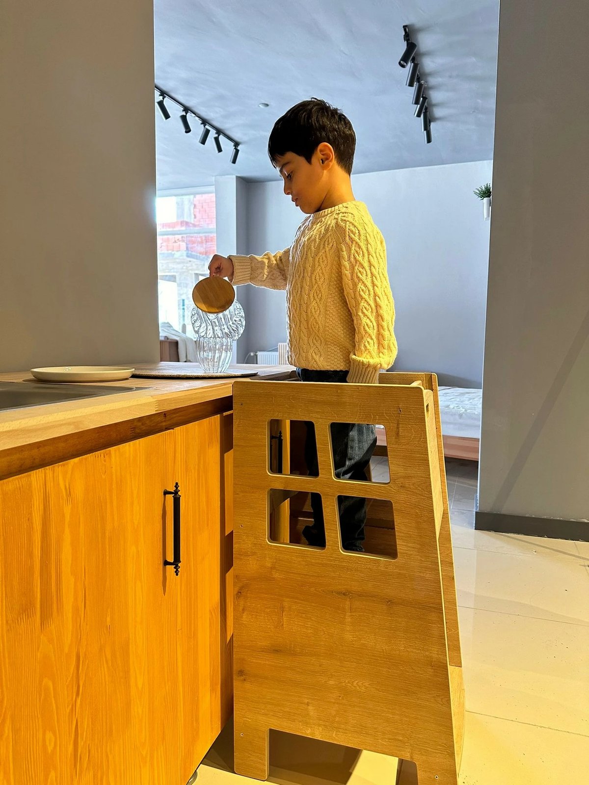 Kullë edukative për fëmijë, ngjyrë kafe, Hanah Home