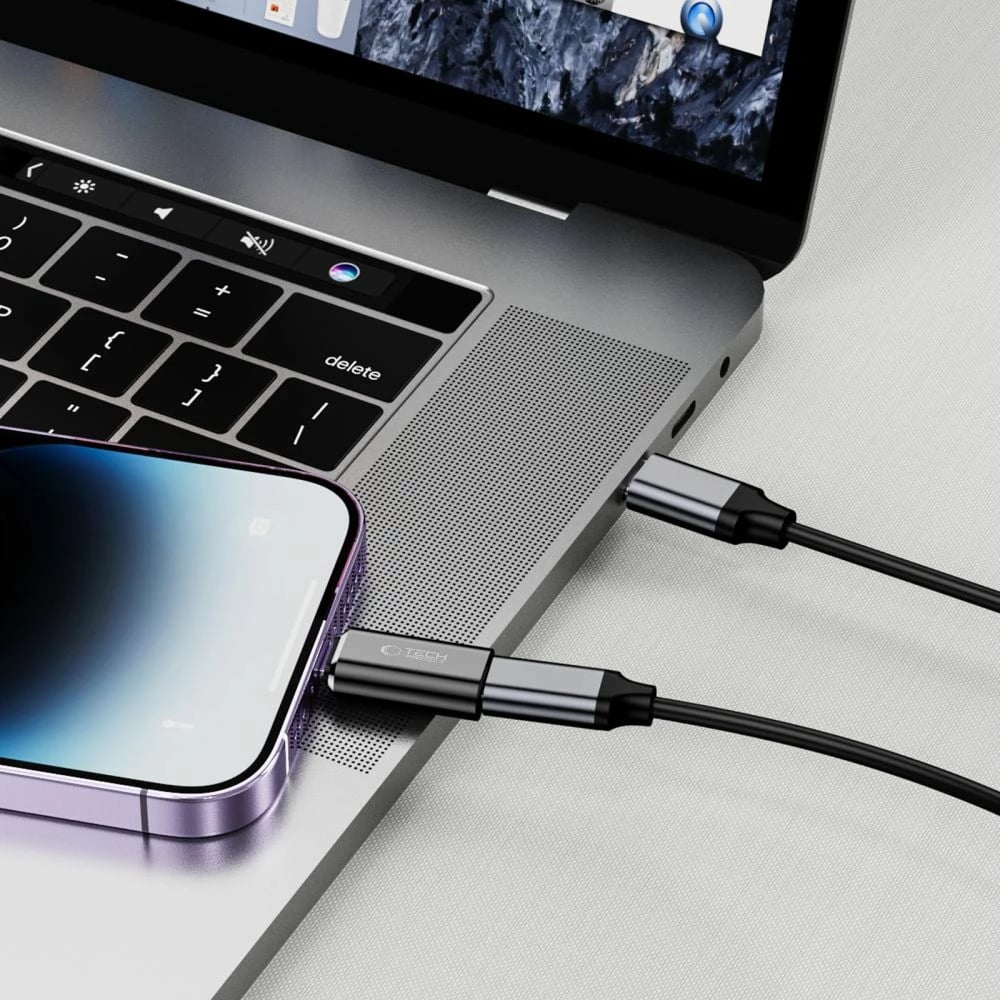 Adapter Tech-Protect UltraBoost Lightning (mashkull) / USB-C (femër), i zi