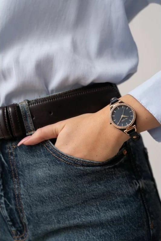 Orë dore për femra Paul Lorens, navy blue