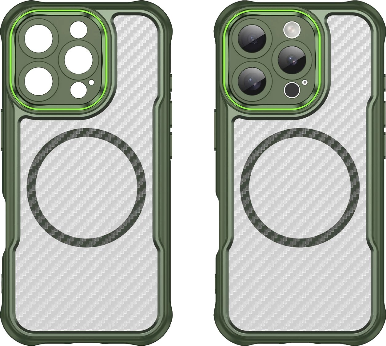 Mbështjellës Hurtel Leading Series MagSafe për iPhone 16 Pro, TPU, i gjelbër