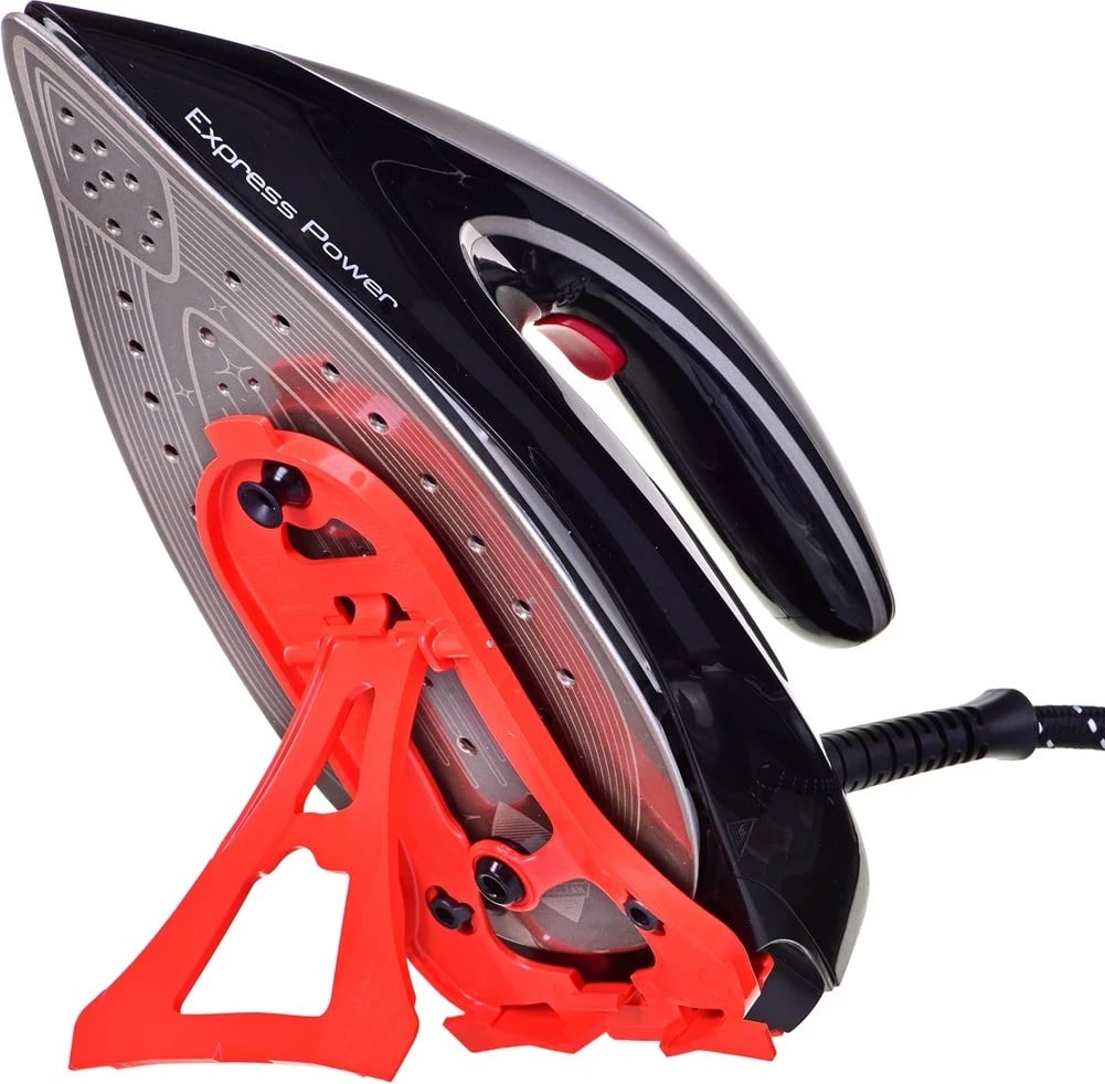 Hekur Tefal SV8062, 1.8 L Durilium AirGlide Autoclean, Zi dhe Argjendtë