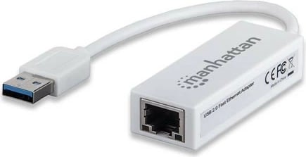 Adapter rrjeti USB Manhattan 506731, 10/100 Mb/s, RJ45, i bardhë
