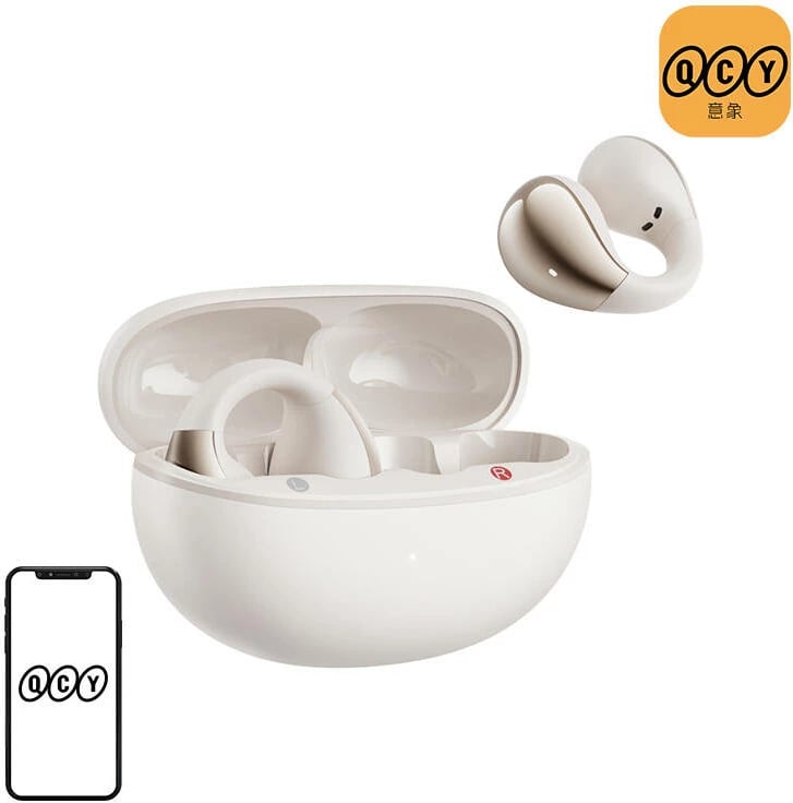 Kufje QCY Crossky Clip C30, TWS, Bluetooth 5.4, të bardha