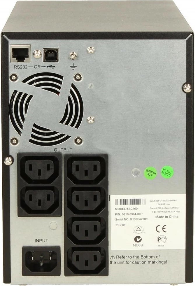 UPS Eaton 5SC 750i, 750 VA, Kasë tower, E zezë