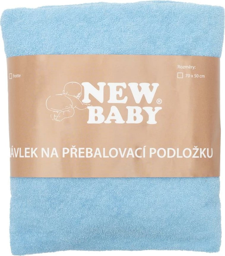 Mbulesë për dyshek ndërrimi, New Baby, 50x70 cm, frotë, blu