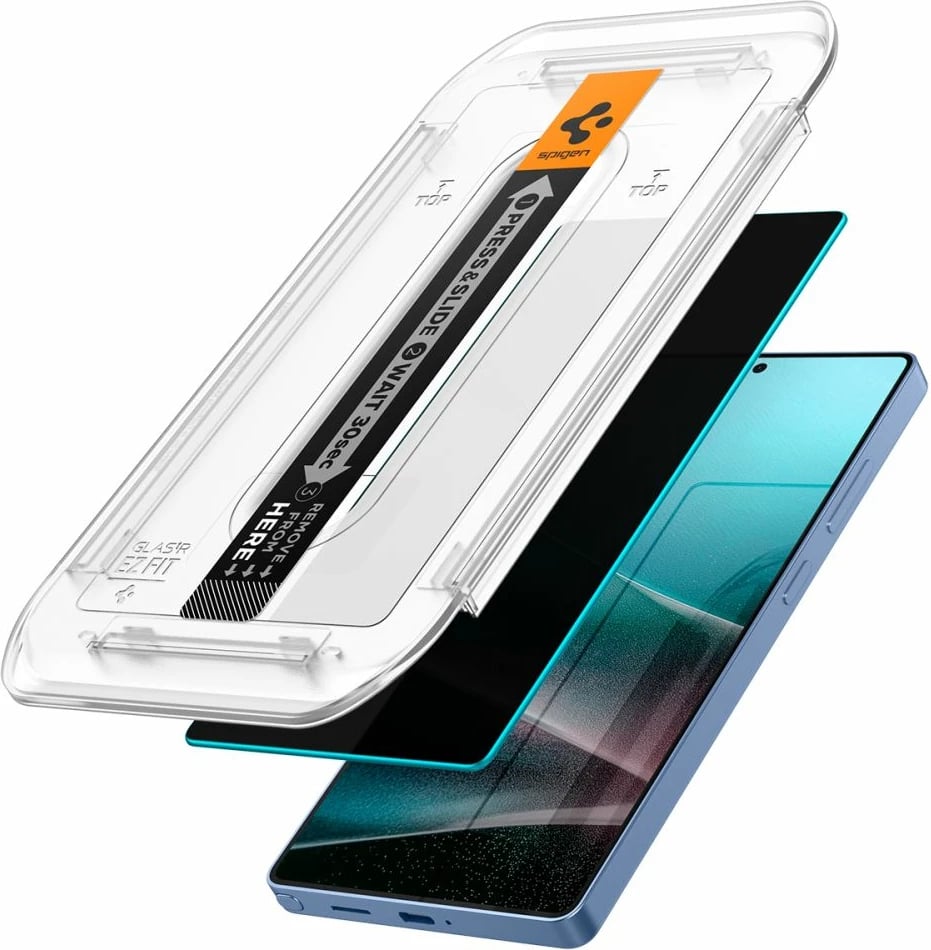 Xham mbrojtës Spigen Glas.TR Ez Fit Privacy për Samsung Galaxy S25 Ultra, 2 copë