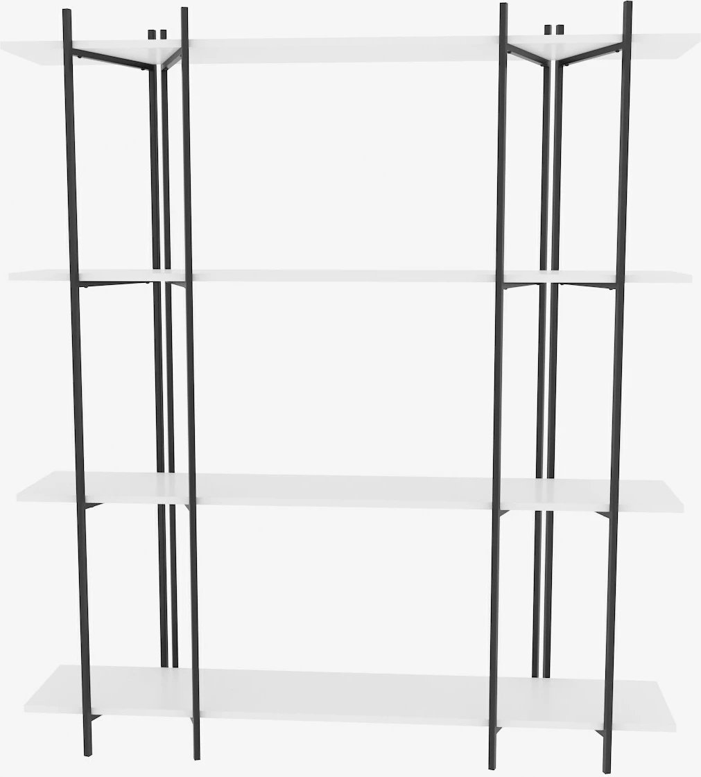 Raft librash Skye Decor, i bardhë, i zi