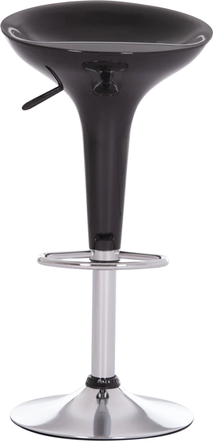 Karrige për bar rrotulluese DAISY, ABS e zezë, 44x38x85cm, set prej 2 copash