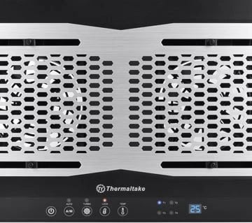 Pad ftohës për laptop Thermaltake Massive TM, 2 ventilatorë 120mm, 2x USB, i zi/argjend