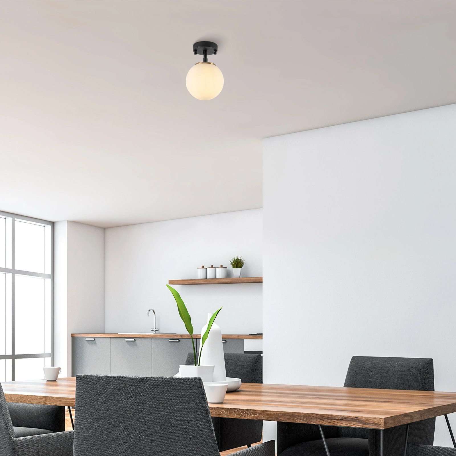 Llambë tavani Opviq, Atmaca - 10210, ngjyrë e zezë dhe antike Llambë tavani Opviq, Atmaca - 10210, ngjyrë e zezë dhe antike