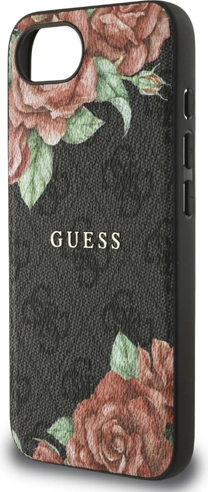 Mbështjellës Guess 4G Flowers Print MagSafe për iPhone 16e, i zi Mbështjellës Guess 4G Flowers Print MagSafe për iPhone 16e, i zi