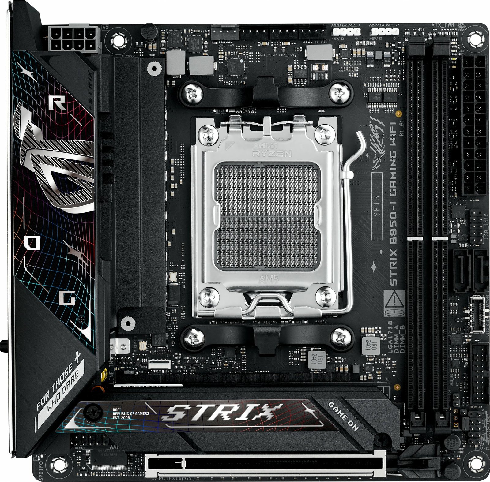 Pllakë amë ASUS ROG STRIX B850-I GAMING WIFI, Socket AM5, DDR5, WiFi 7, mini-ITX, e zezë