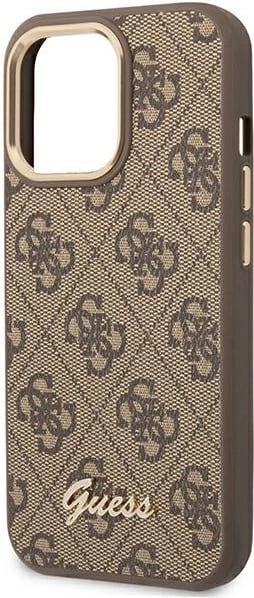 Mbështjellës Guess GUHCP14LHG4SHW për iPhone 14 Pro 6.1", 4G Vintage Gold Logo, Kafe