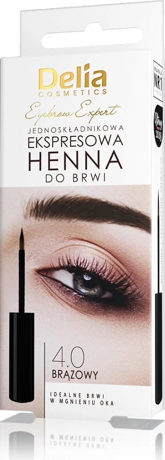 Henna për vetulla Delia Expert Single-Component Express 4.0 Brown 6ml
