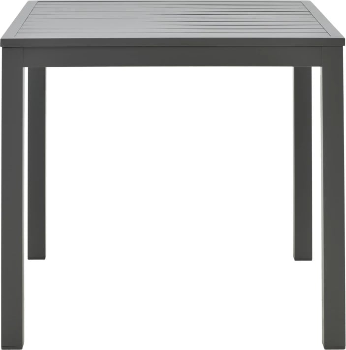 Set tavoline me dy karrige Kliton-Naoki, alumin dhe metal, anthracite e zezë, 80x80x74cm
