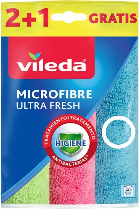 Set leckash me mikofibër për pastrim Vileda Ultra Fresh, 3 copë