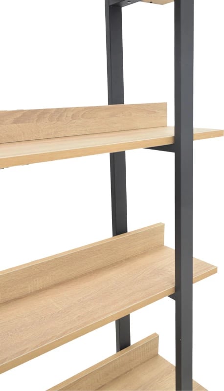 Raft librash Almond, ngjyrë lis e zezë, 120x29x185cm