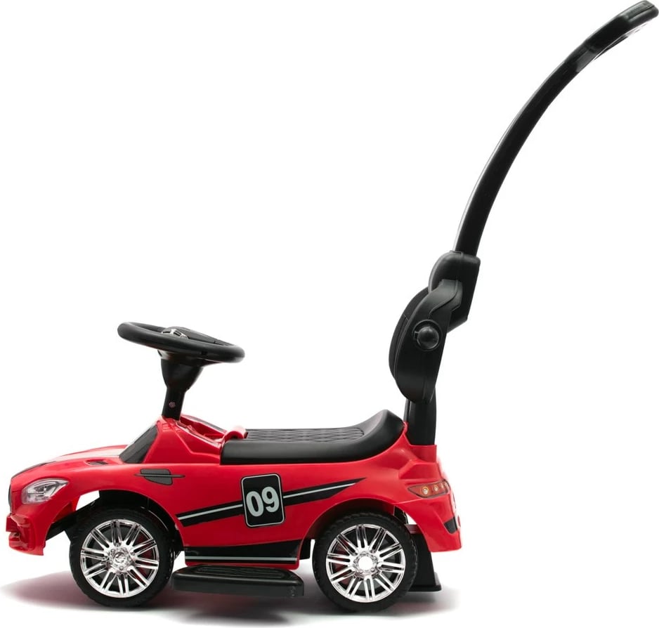 makinë shtytëse Baby Mix RACER me panel zëri, shtyllë shtytëse, 12m+, ngarkesë 25 kg, e kuqe