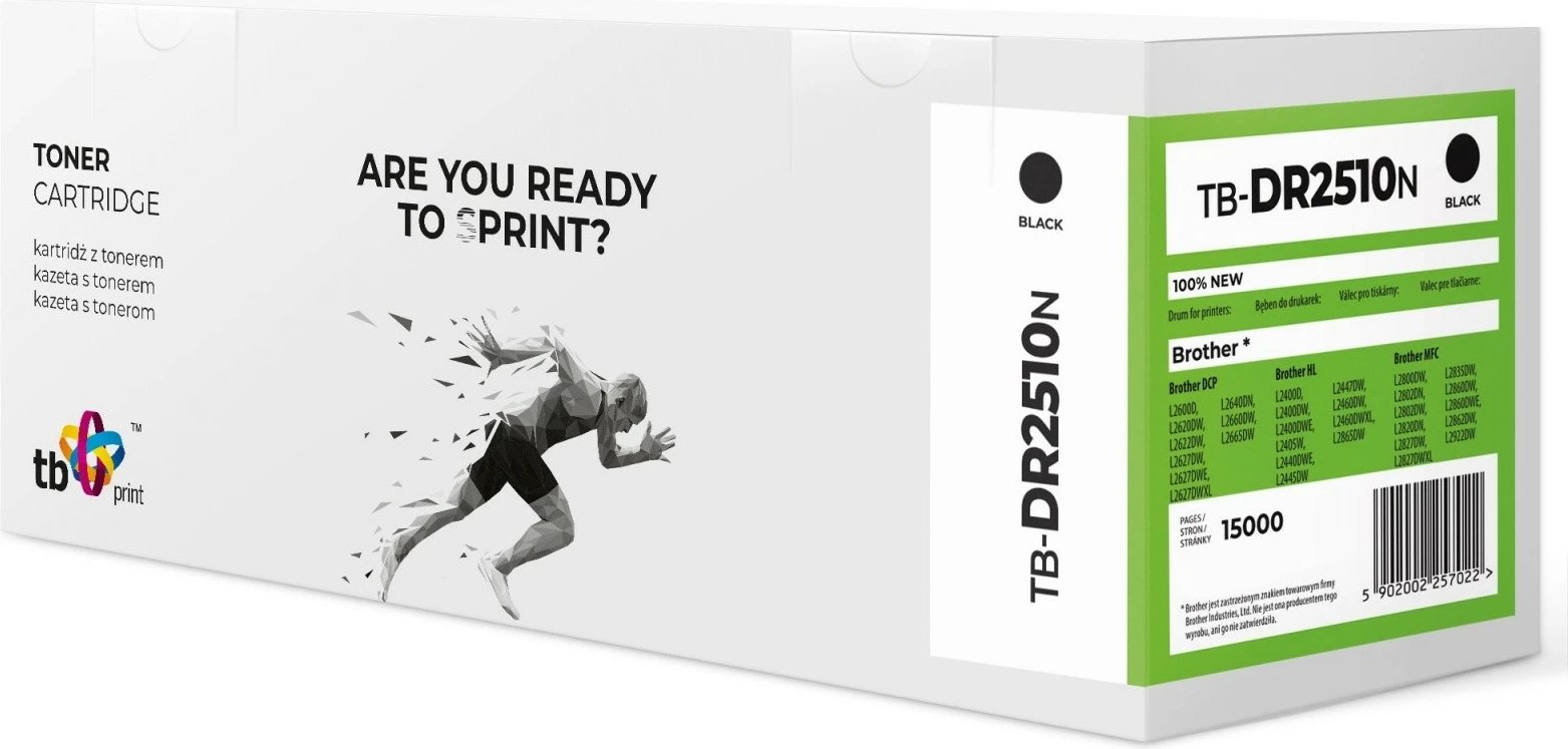 Drum printeri TB Print TB-DR2510N, për Brother, 15000 faqe, i zi
