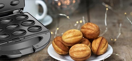 pajisje pjekjeje multifunksionale, Adler AD 3040, 5‑në‑1, 800–1200W, pllaka çelik inox të ndërrueshme, ngjyrë e zezë