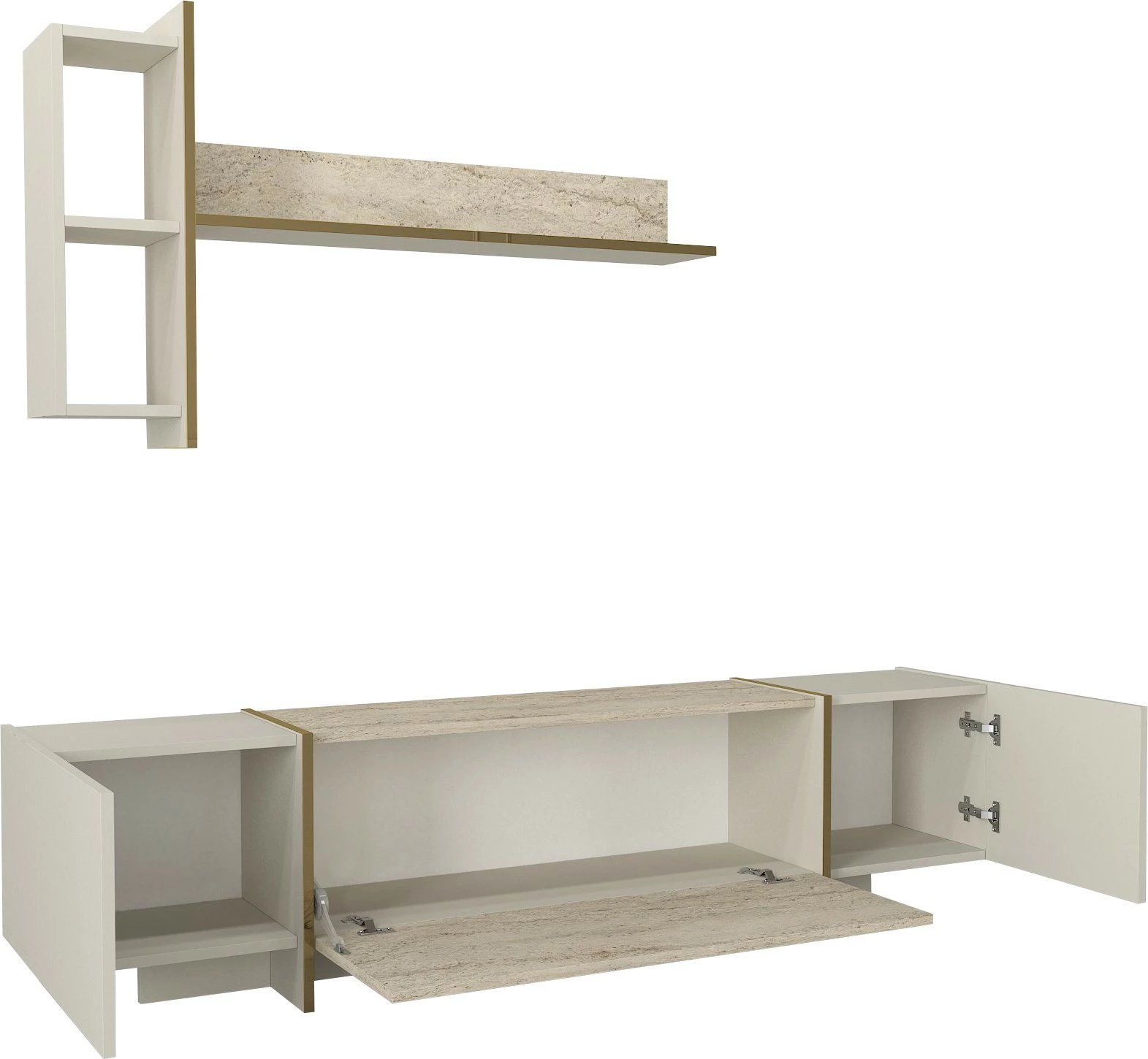 Njësi TV Skye Decor, ngjyrë travertin-sandstone, Veyron