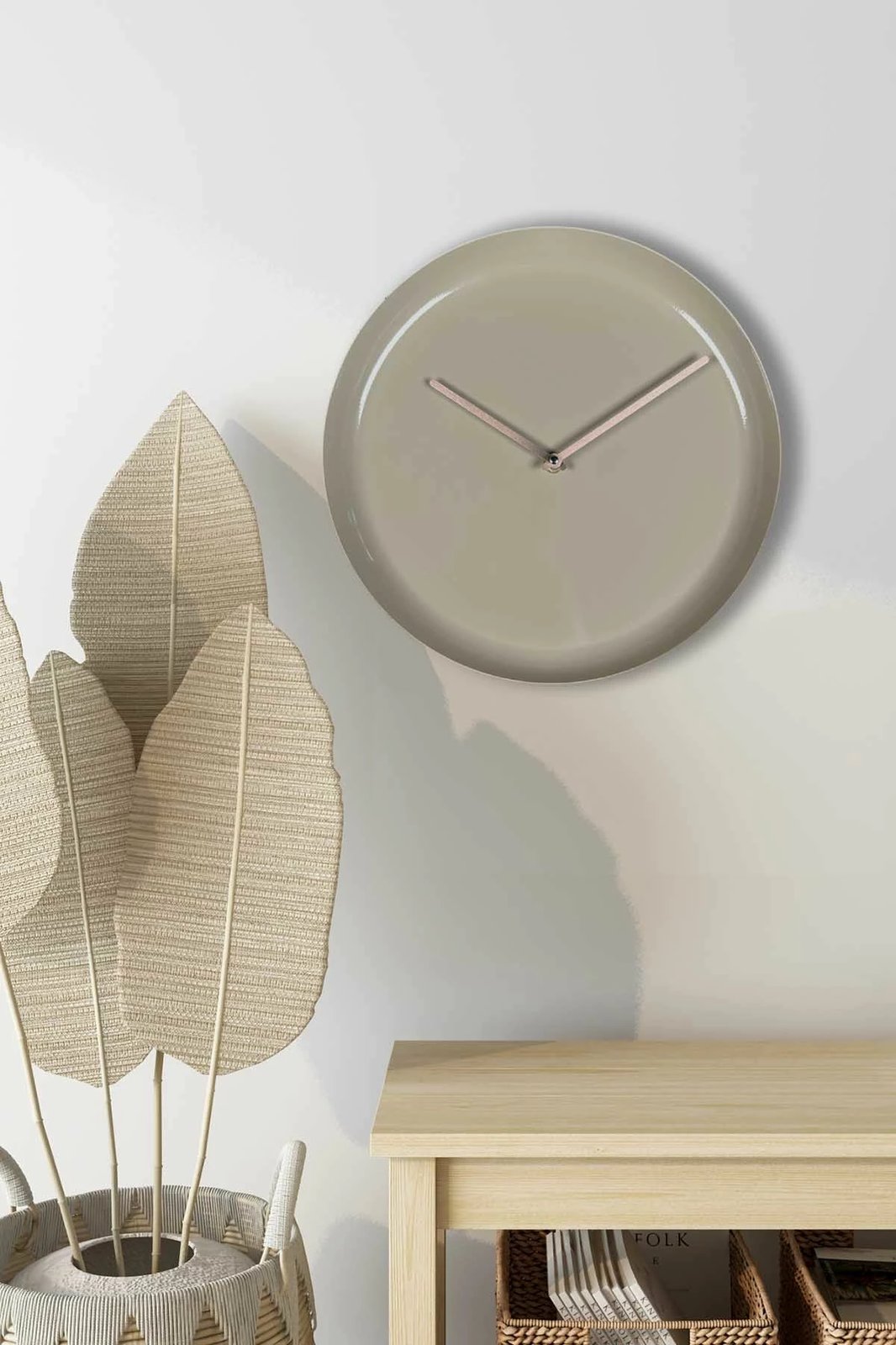 Orë muri dekorative metalike Wallity, ngjyrë kapuçino, 30cm