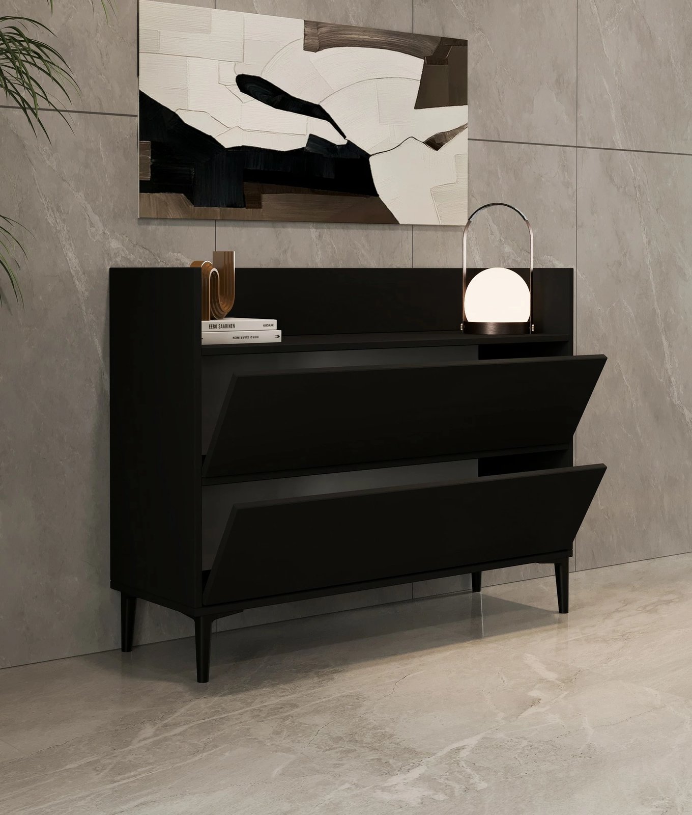 Komodë multifunksionale Hanah Home, Gale, antracit