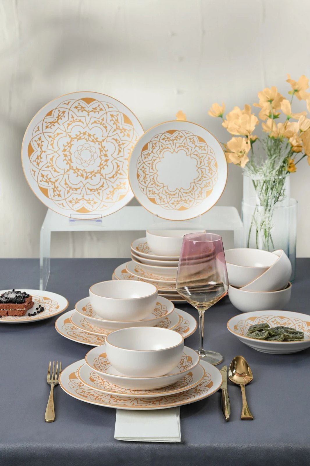 Set enësh për drekë, qeramikë, 24 copë, Hermia Concept, X0001415300000000000000000