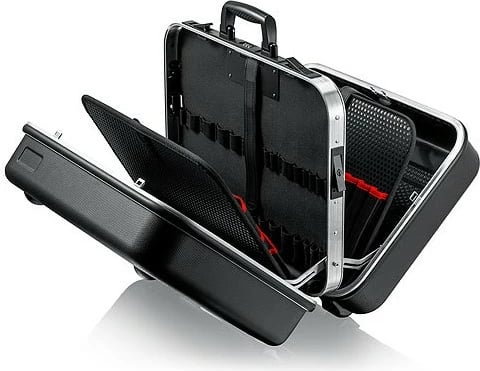 Kasë veglash Knipex BIG Twin, alumini, 38L, kombinim bravë, e zezë