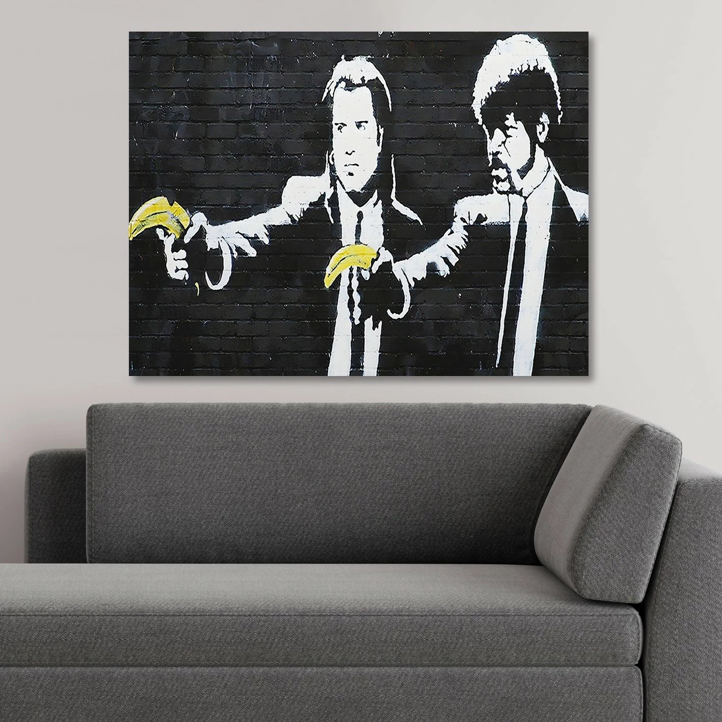 Pikturë dekorative në kanavacë, Banksy, shumëngjyrëshe, 70x100cm, Wallity