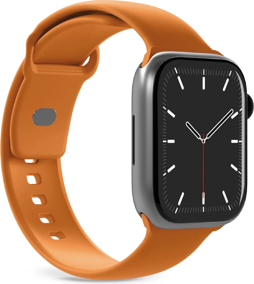 Rrip silikon për Apple Watch, Puro Icon PUICNAW44ORA17, për 44/45/46/49 mm, 2 rripa S/M + M/L, portokalli