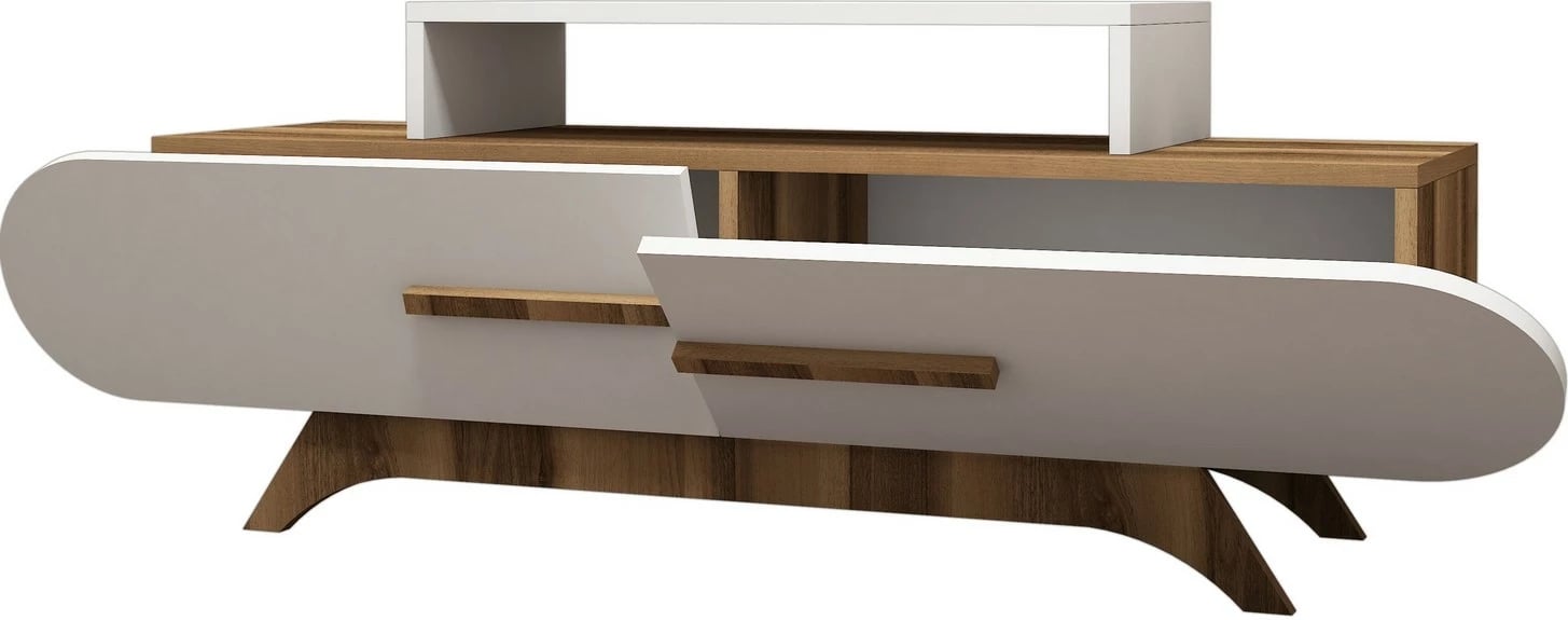 Komodë TV Hanah Home, ngjyrë arrë dhe e bardhë