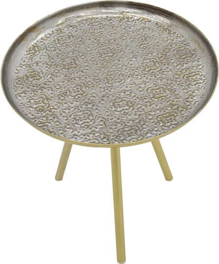 Tavolinë anësore Jacksie Inart, metal gri-ari, D41x43.5cm