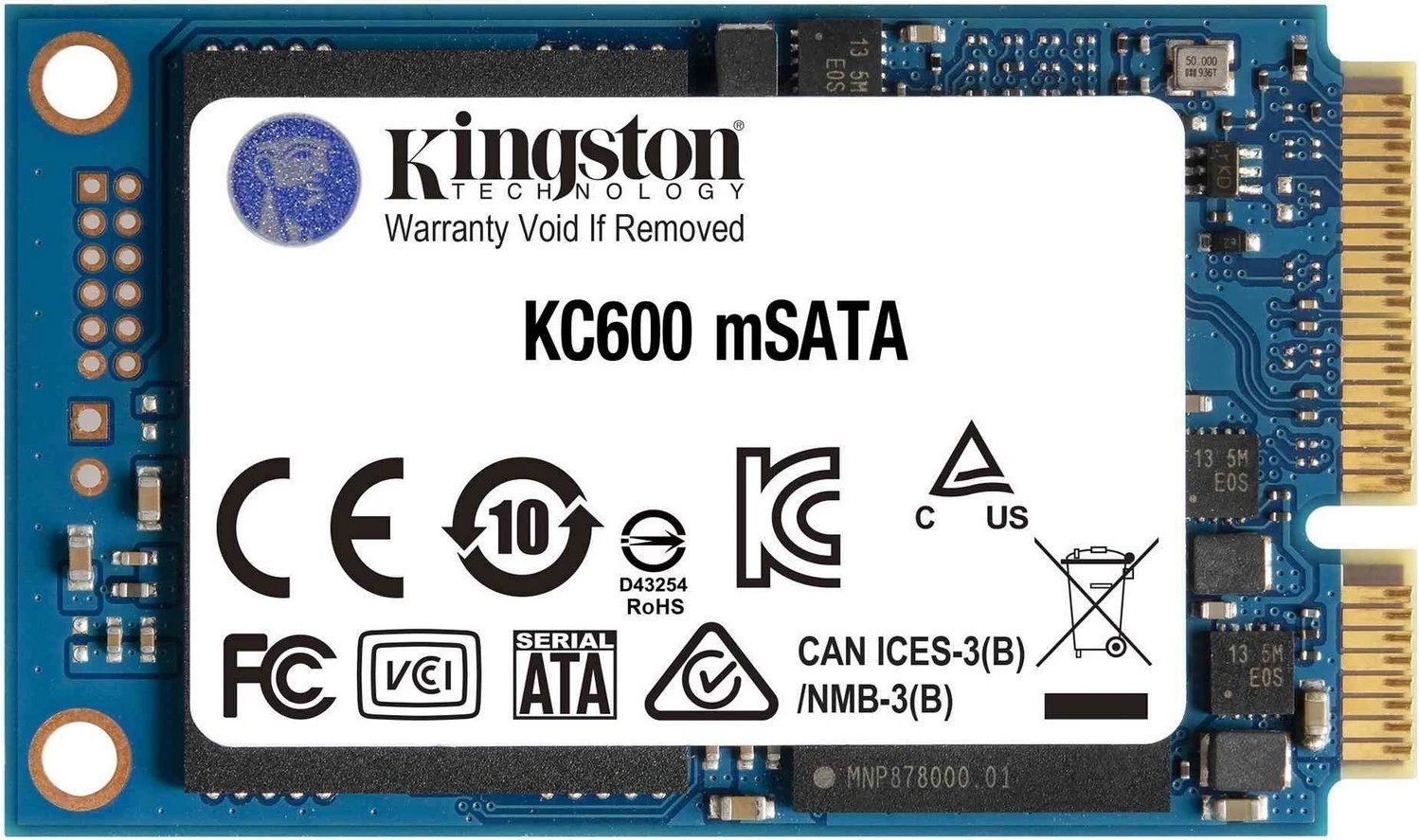Disk i brendshëm SSD Kingston mSATA KC600, 256 GB