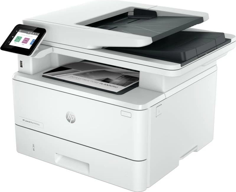 Printer shumëfunksional, HP, LaserJet Pro MFP 4102fdw (2Z624F#B19), laser mono, duplex, Wi‑Fi, Bluetooth, 250 fletë, e bardhë