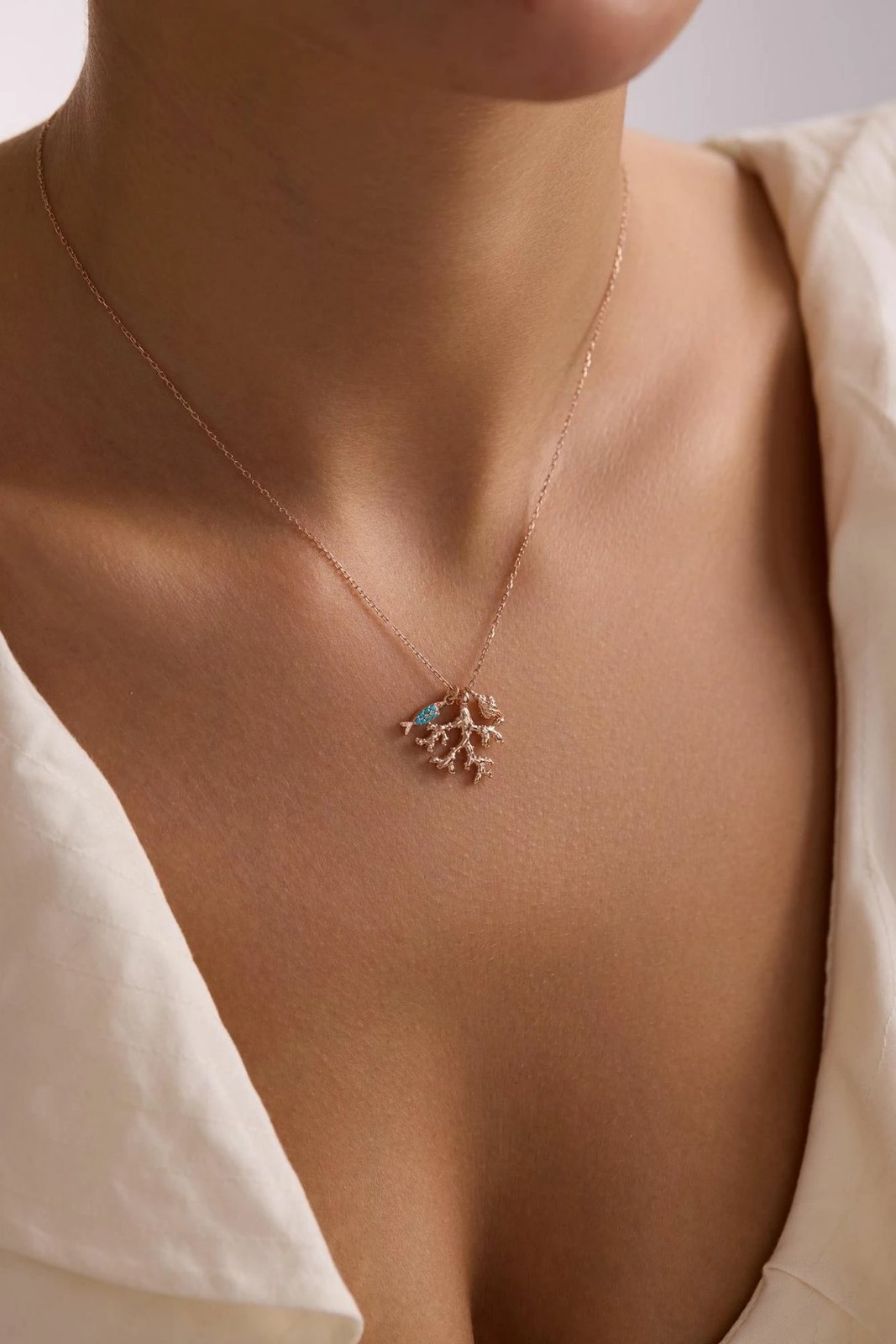 Qafore argjendi, ngjyrë rozë, gur tyrkiz, Jumeon, NRZ1000443