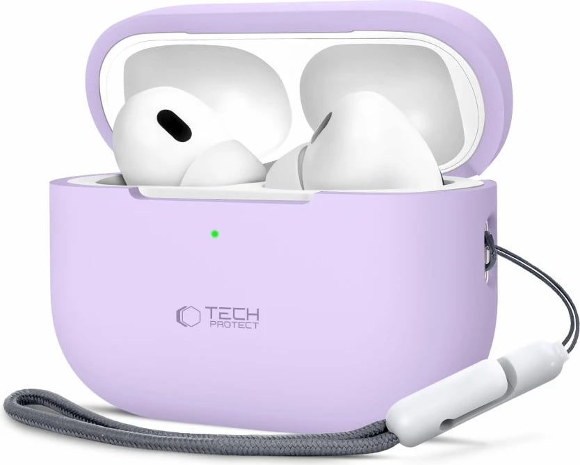 Mbështjellës Tech-Protect për AirPods Pro/Pro 2, silikon, Violet