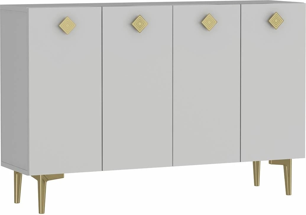 Konsolë Skye Decor, e bardhë, e artë