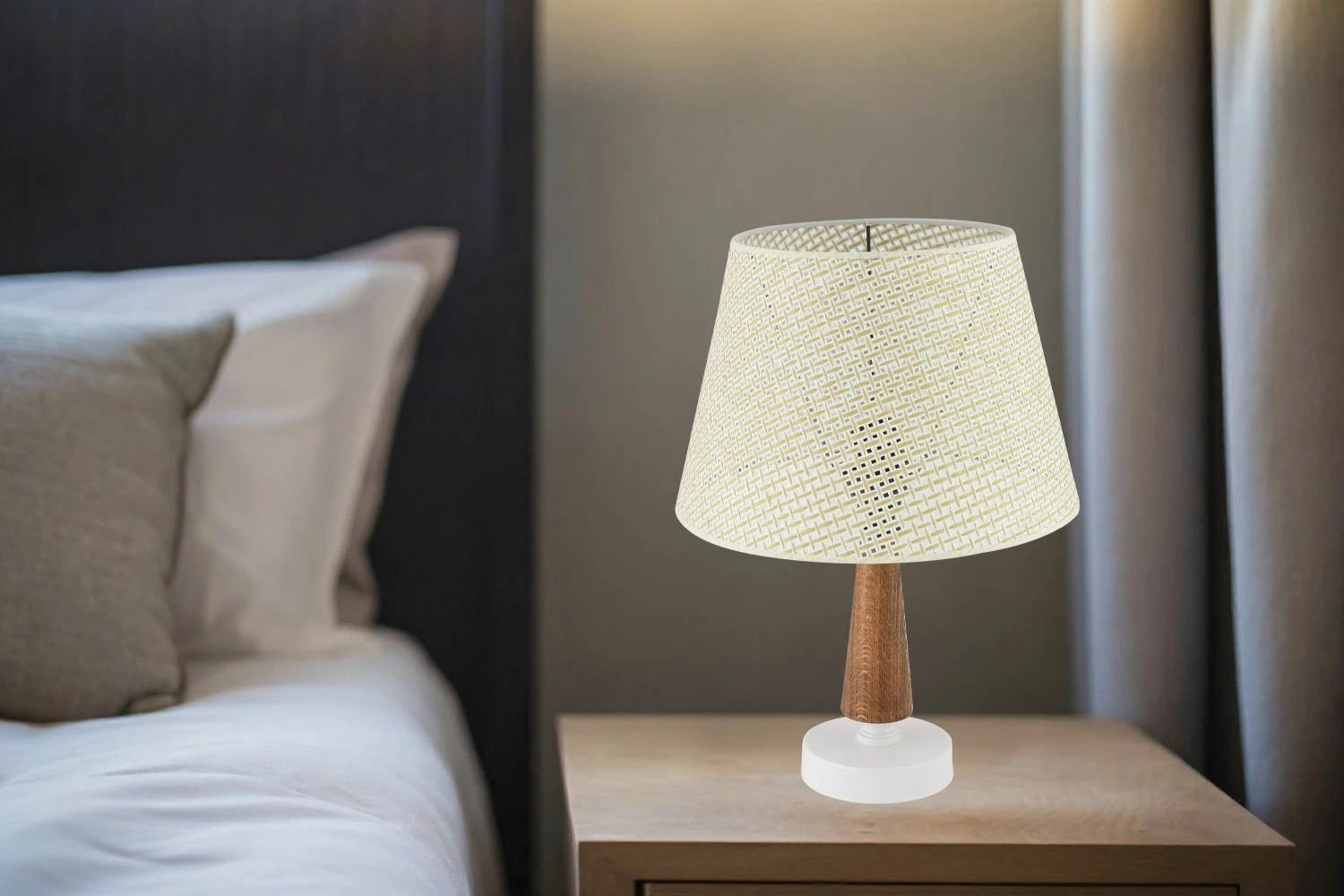 Llambë tavoline Opviq, 302 Hazeran, e bardhë, kafe, e bardhë