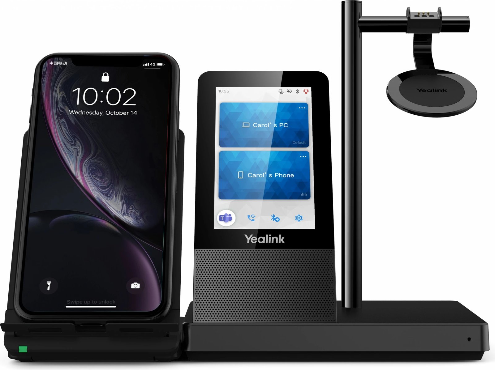 Kufje pa tela Yealink WH66 Dual UC-DECT, Zyrë/Qendra thirrjesh, e zezë Kufje pa tela Yealink WH66 Dual UC-DECT, Zyrë/Qendra thirrjesh, e zezë