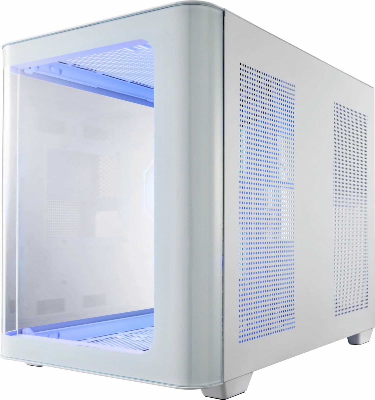 Kasë FSP S380-WA ARGB TG, midi tower, xham i temperuar, e bardhë