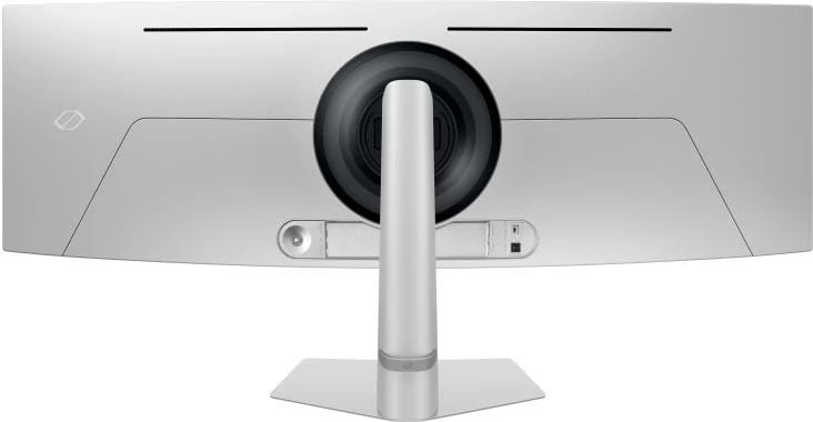 Monitor OLED gaming, Samsung, Odyssey G9 G93SC LS49CG934SUXEN, 49" super ultrawide 32:9 i lakuar, 240Hz 0.03ms, G‑Sync compatible, HDMI 2.1/DisplayPort/USB hub, altoparlantë të integruar, e zezë dhe argjendtë